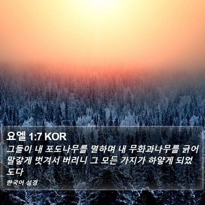 요엘 1:7 KOR Bible Verse Image