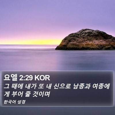 요엘 2:29 KOR Bible Verse Image