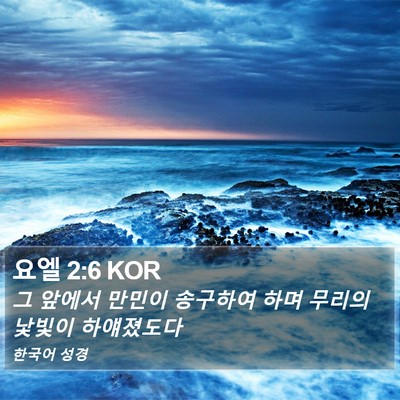요엘 2:6 KOR Bible Verse Image