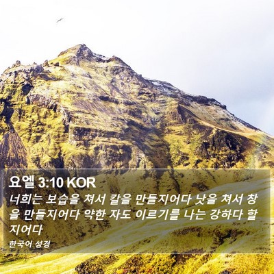 요엘 3:10 KOR Bible Verse Image