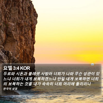 요엘 3:4 KOR Bible Verse Image