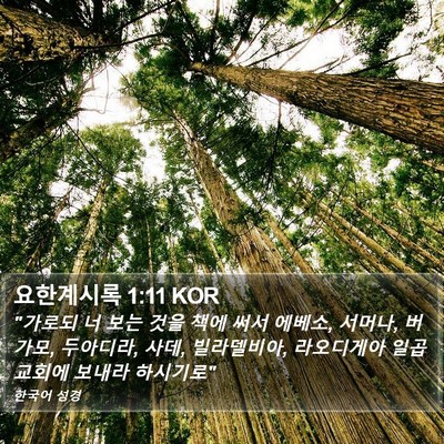 요한계시록 1:11 KOR Bible Verse Image