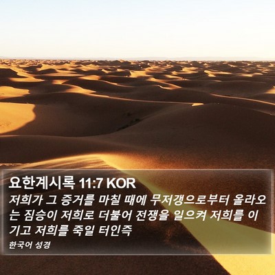 요한계시록 11:7 KOR Bible Verse Image