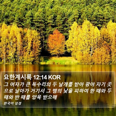 요한계시록 12:14 KOR Bible Verse Image