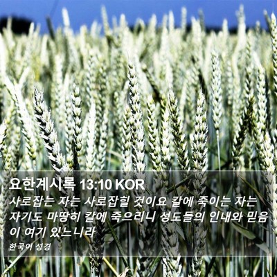 요한계시록 13:10 KOR Bible Verse Image