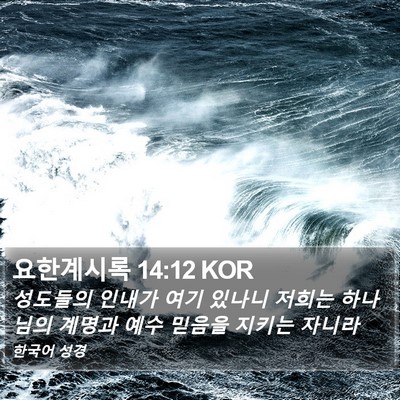 요한계시록 14:12 KOR Bible Verse Image