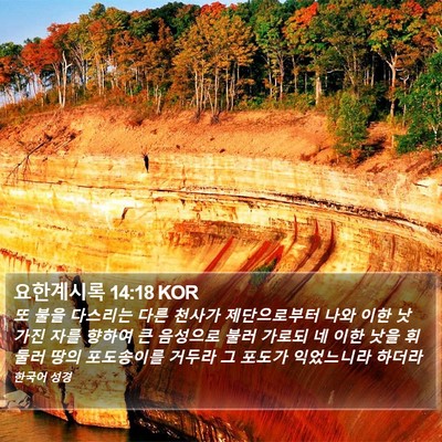 요한계시록 14:18 KOR Bible Verse Image