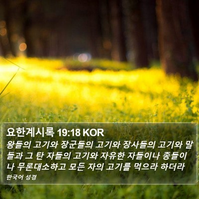 요한계시록 19:18 KOR Bible Verse Image