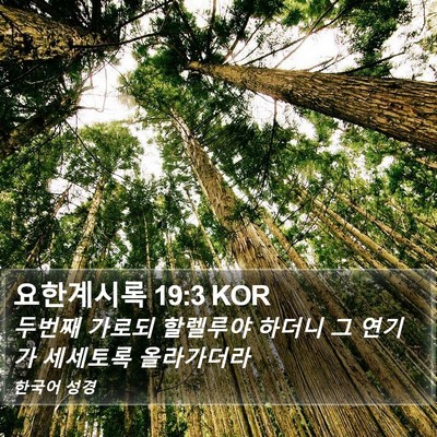 요한계시록 19:3 KOR Bible Verse Image