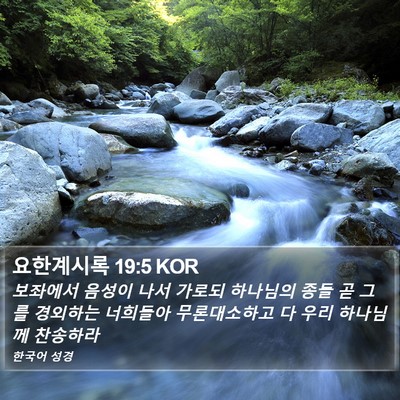 요한계시록 19:5 KOR Bible Verse Image