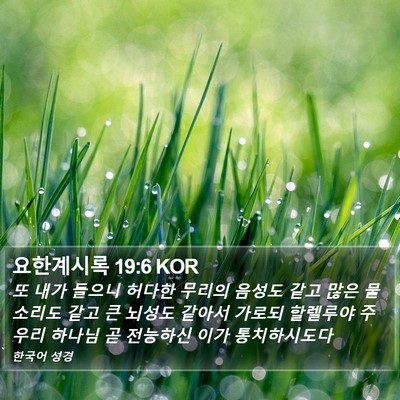 요한계시록 19:6 KOR Bible Verse Image