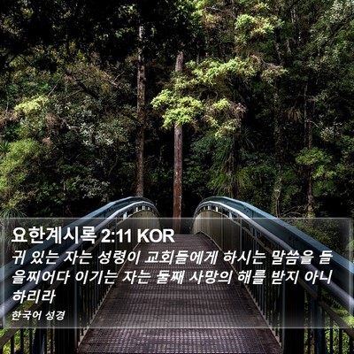 요한계시록 2:11 KOR Bible Verse Image
