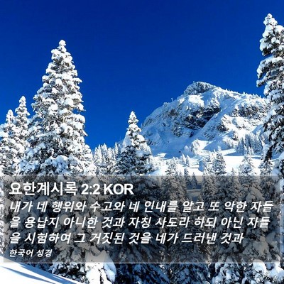 요한계시록 2:2 KOR Bible Verse Image
