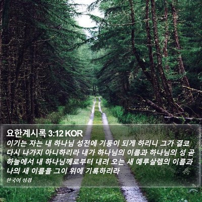 요한계시록 3:12 KOR Bible Verse Image