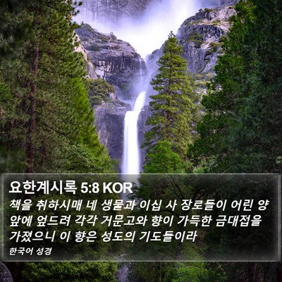 요한계시록 5:8 KOR Bible Verse Image