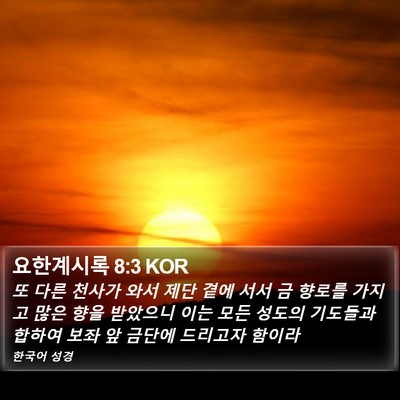 요한계시록 8:3 KOR Bible Verse Image