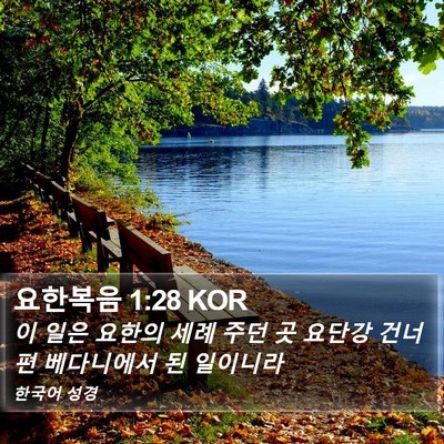 요한복음 1:28 KOR Bible Verse Image