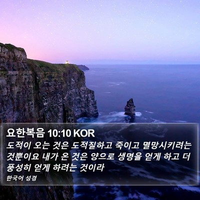 요한복음 10:10 KOR Bible Verse Image