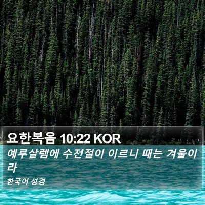요한복음 10:22 KOR Bible Verse Image