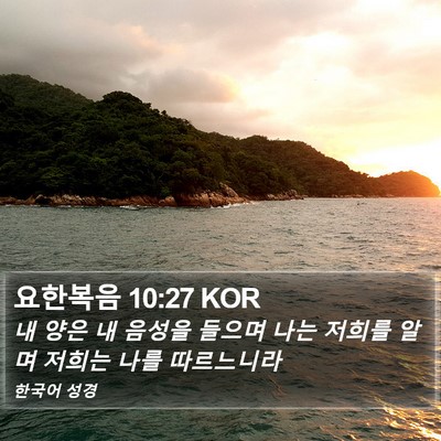 요한복음 10:27 KOR Bible Verse Image