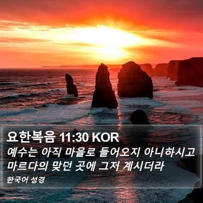 요한복음 11:30 KOR Bible Verse Image