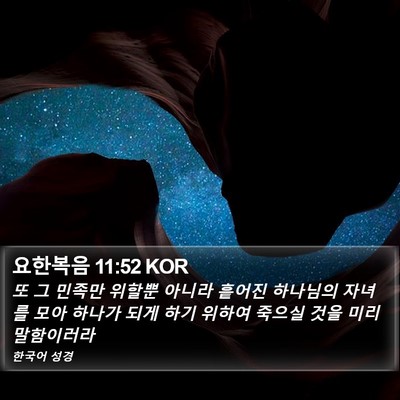 요한복음 11:52 KOR Bible Verse Image