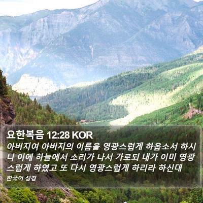 요한복음 12:28 KOR Bible Verse Image