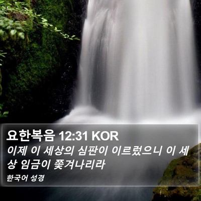 요한복음 12:31 KOR Bible Verse Image