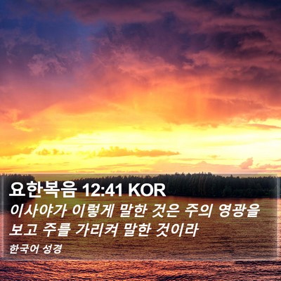요한복음 12:41 KOR Bible Verse Image