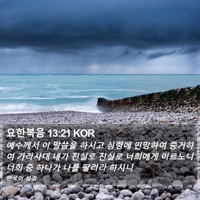 요한복음 13:21 KOR Bible Verse Image