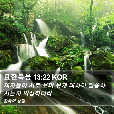 요한복음 13:22 KOR Bible Verse Image