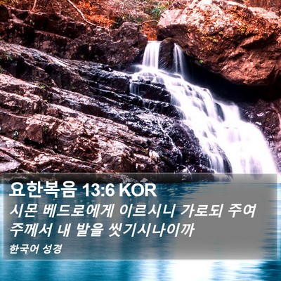 요한복음 13:6 KOR Bible Verse Image