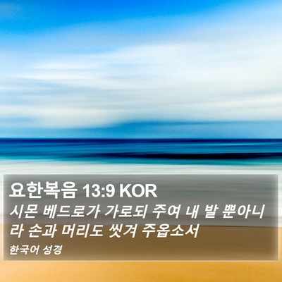 요한복음 13:9 KOR Bible Verse Image