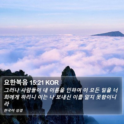 요한복음 15:21 KOR Bible Verse Image