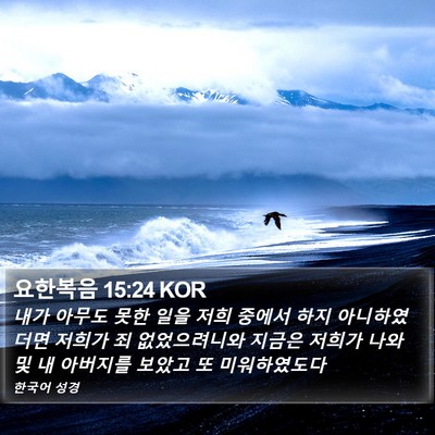 요한복음 15:24 KOR Bible Verse Image