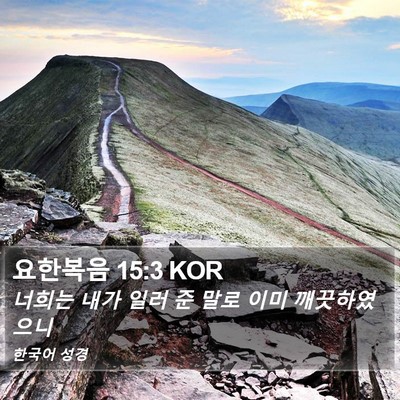 요한복음 15:3 KOR Bible Verse Image