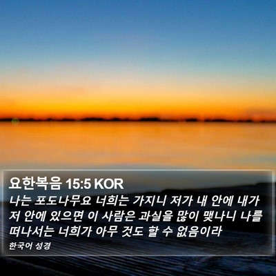 요한복음 15:5 KOR Bible Verse Image