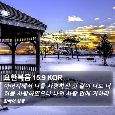 요한복음 15:9 KOR Bible Verse Image