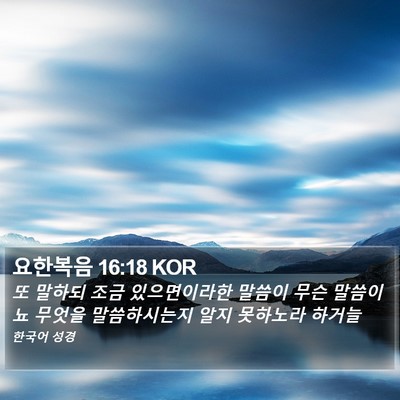 요한복음 16:18 KOR Bible Verse Image