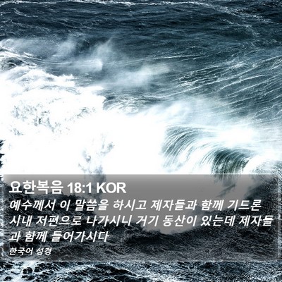 요한복음 18:1 KOR Bible Verse Image