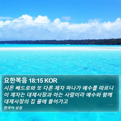 요한복음 18:15 KOR Bible Verse Image