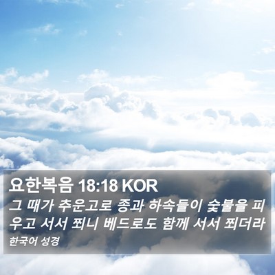 요한복음 18:18 KOR Bible Verse Image