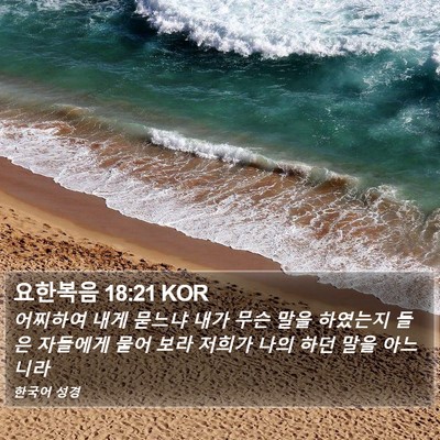 요한복음 18:21 KOR Bible Verse Image