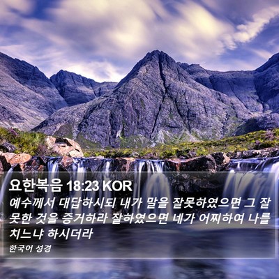 요한복음 18:23 KOR Bible Verse Image