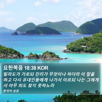 요한복음 18:38 KOR Bible Verse Image