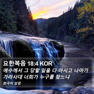 요한복음 18:4 KOR Bible Verse Image