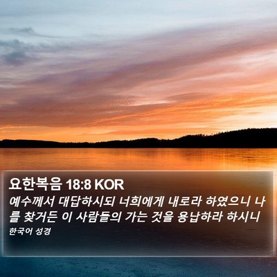 요한복음 18:8 KOR Bible Verse Image