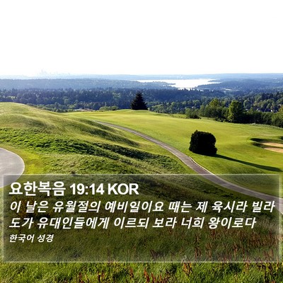 요한복음 19:14 KOR Bible Verse Image