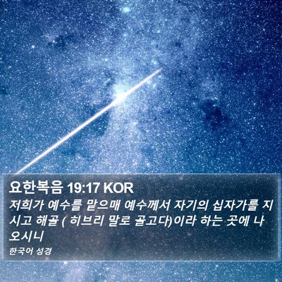 요한복음 19:17 KOR Bible Verse Image