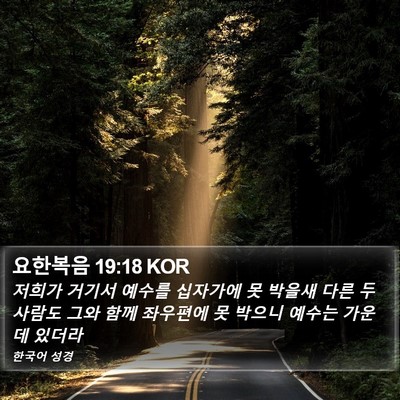 요한복음 19:18 KOR Bible Verse Image
